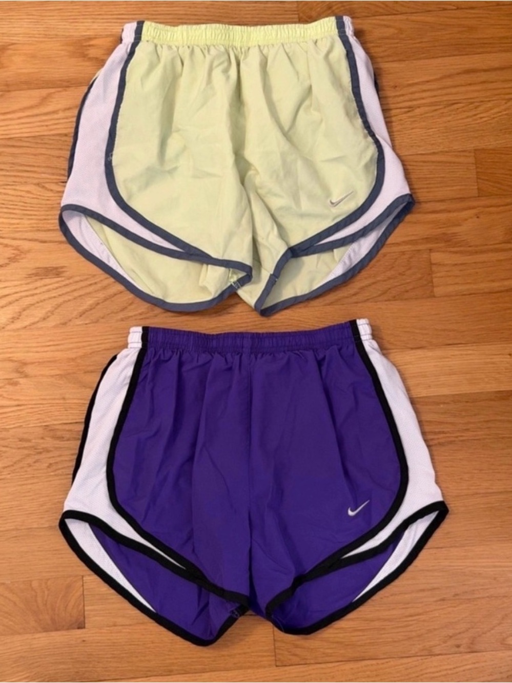 2 for price of 1 - Nike Dri-FIT Running Shorts Duo - Lime & Purple XS